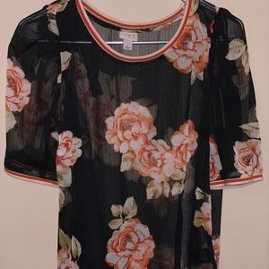 Floral Blouse Sheer